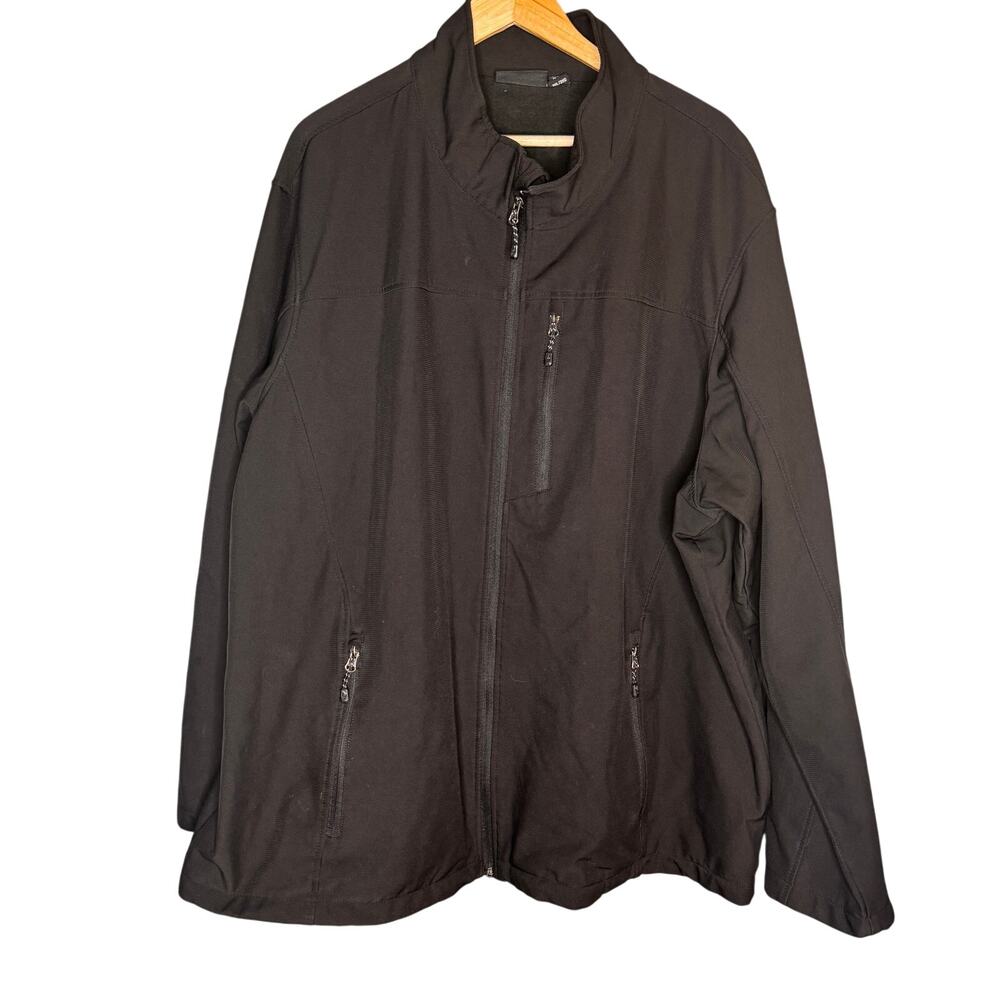 Swiss Tech Jacket Mens 3XL Black Softshell Full Zip Lightweight Coat 3XL 3X